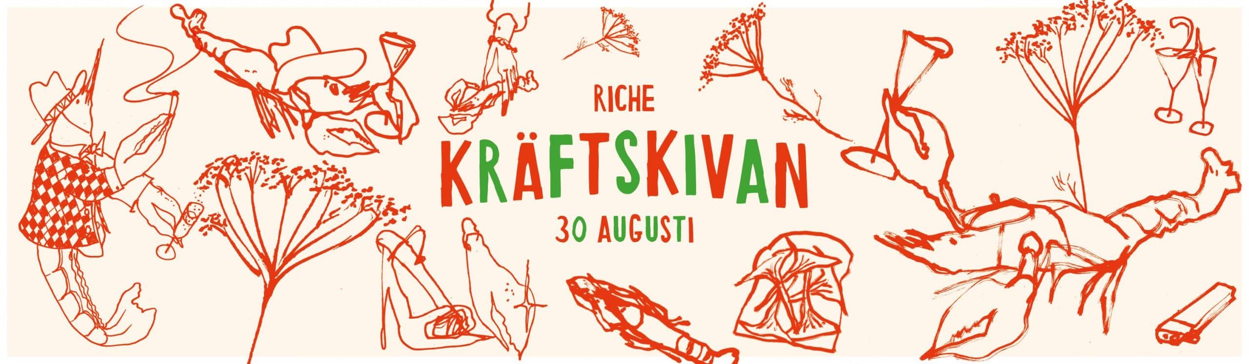 Artwork till riche's kräftskiva i augusti 2025